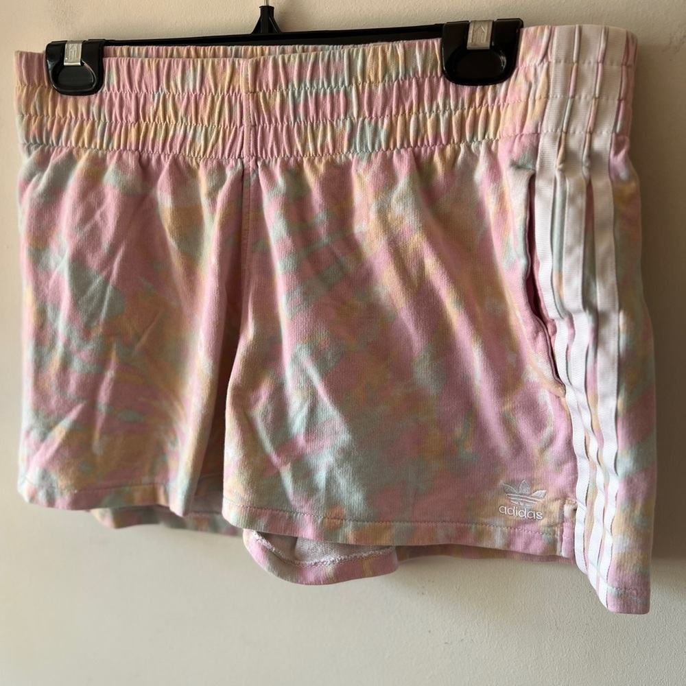 Adidas Pink + Blue Athletic / Jogging Shorts L